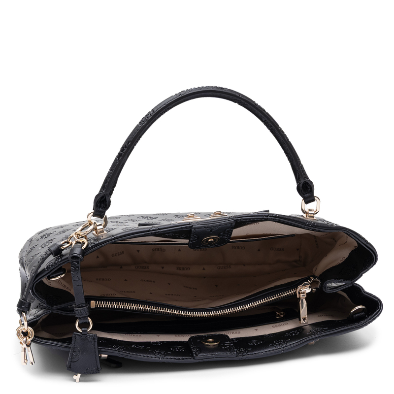 Guess Carmella Torebka Klasyczna Tłoczona Czarna HWPD2225060-BLACK