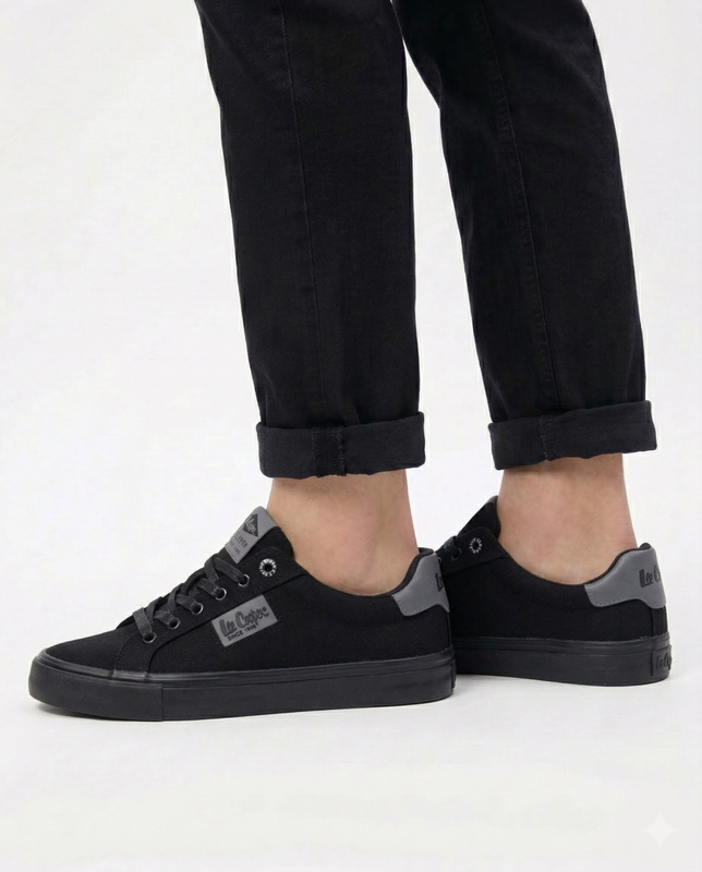 Lee Cooper Men's Classic Lace-Up Textile Sneakers Black LCW-26-02-4092M