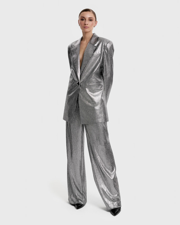 Opra Bahira Silver Oversize Blazer