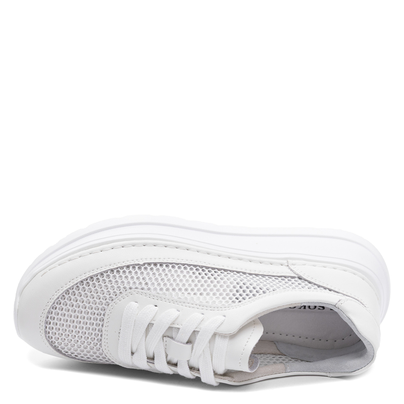 Sokolski Leather Platform Sneakers White TS-W26-241-WHT