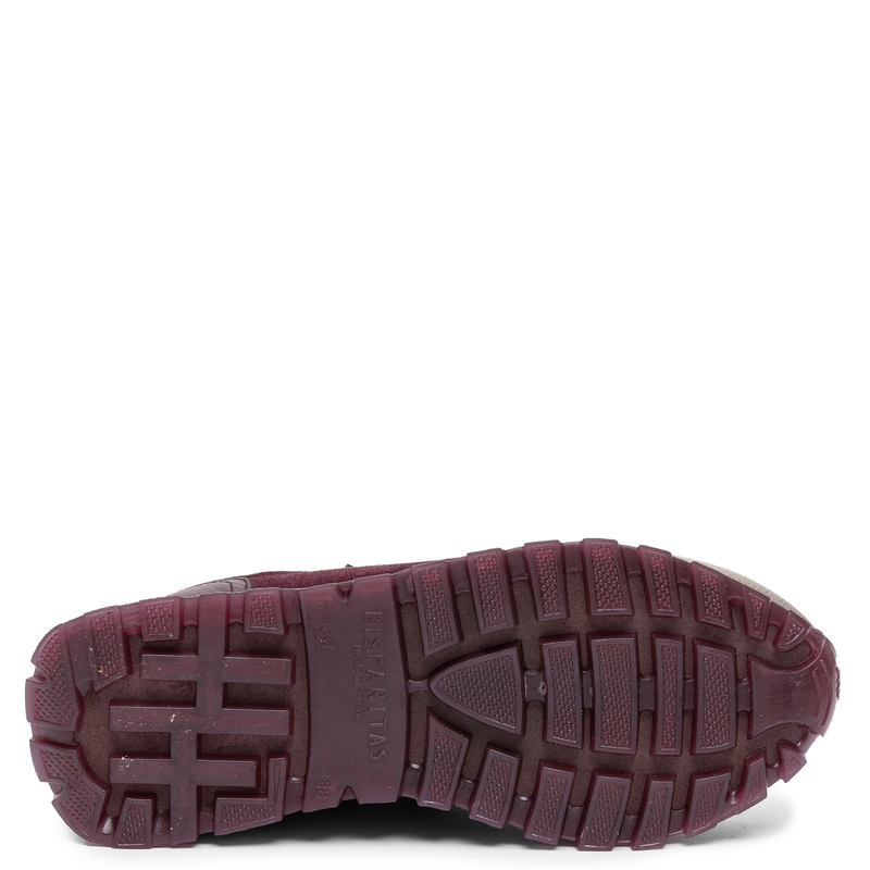 Hispanitas Burgundy Leather Lace-Up Sneakers CHI265106