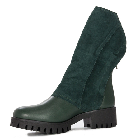 Visconi Women's high heels boots in natural leather green