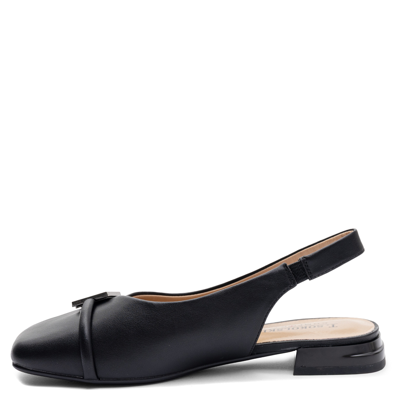 T.Sokolski Skórzane Półbuty Damskie Czarne HW-L26-465-BLK