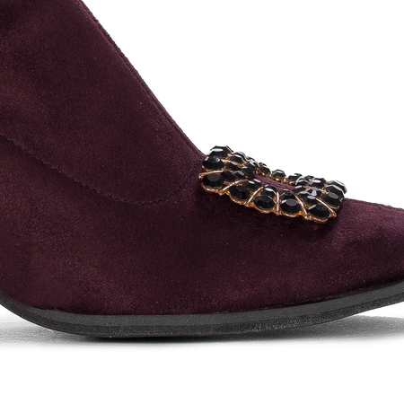 Maciejka Burgundy Velour Women's Boots