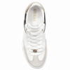 Guess Sneakersy Damskie Skórzane Na Platformie White