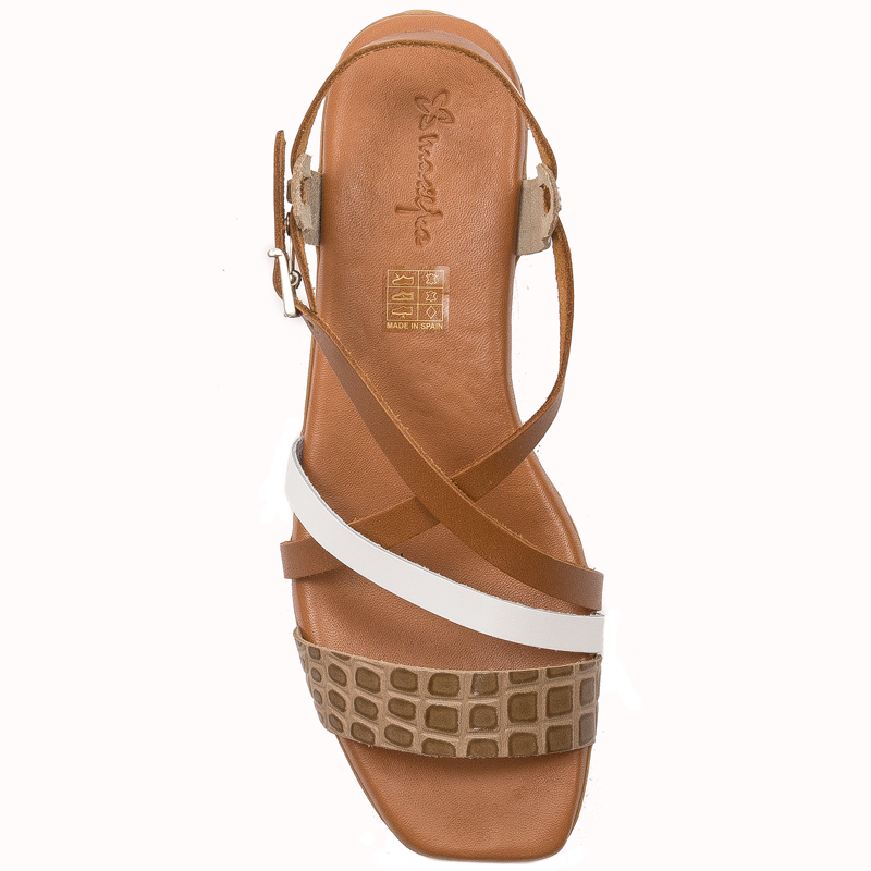 Maciejka Brown leather women's sandals