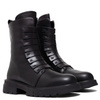 T. Sokolski Leather Chunky Boots Zip Black AN-Z25-194-BLK