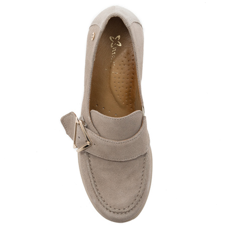 Maciejka 05829-10/00-1 Dark Beige Suede Flat Shoes