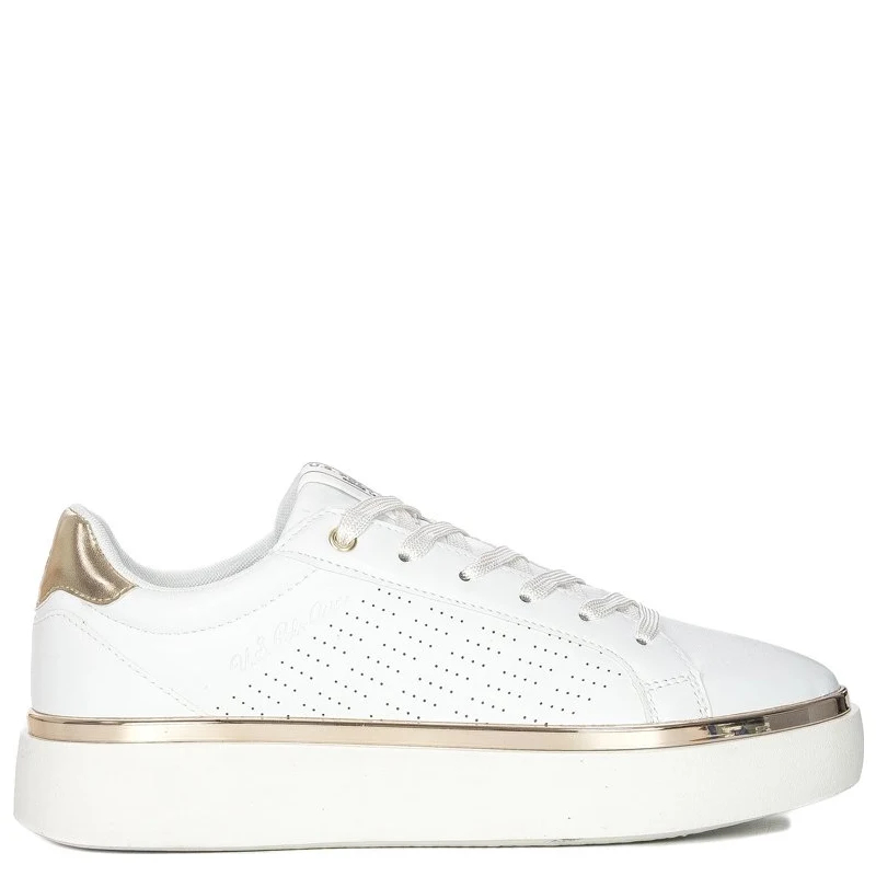 U.S.Polo Assn. Sneakersy buty damskie na platformie White Białe