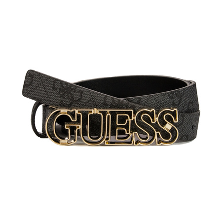 Guess Women's Belt graphite CLO gold logo