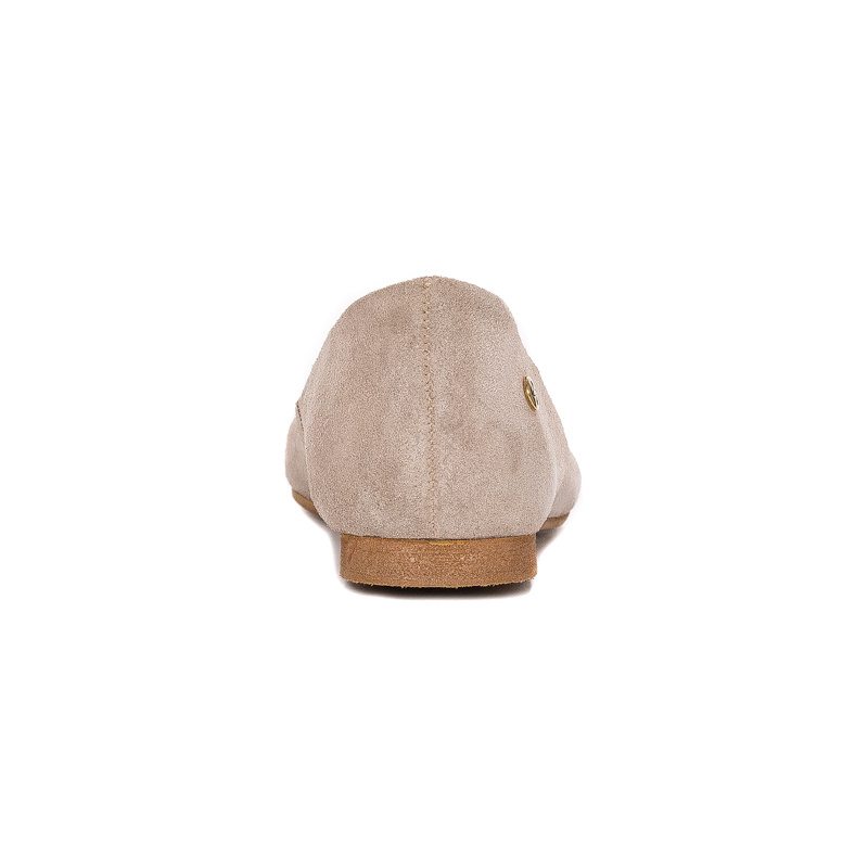 Maciejka Suede Leather Almond-Toe Women’s Ballerinas Beige 04100-42/00-8