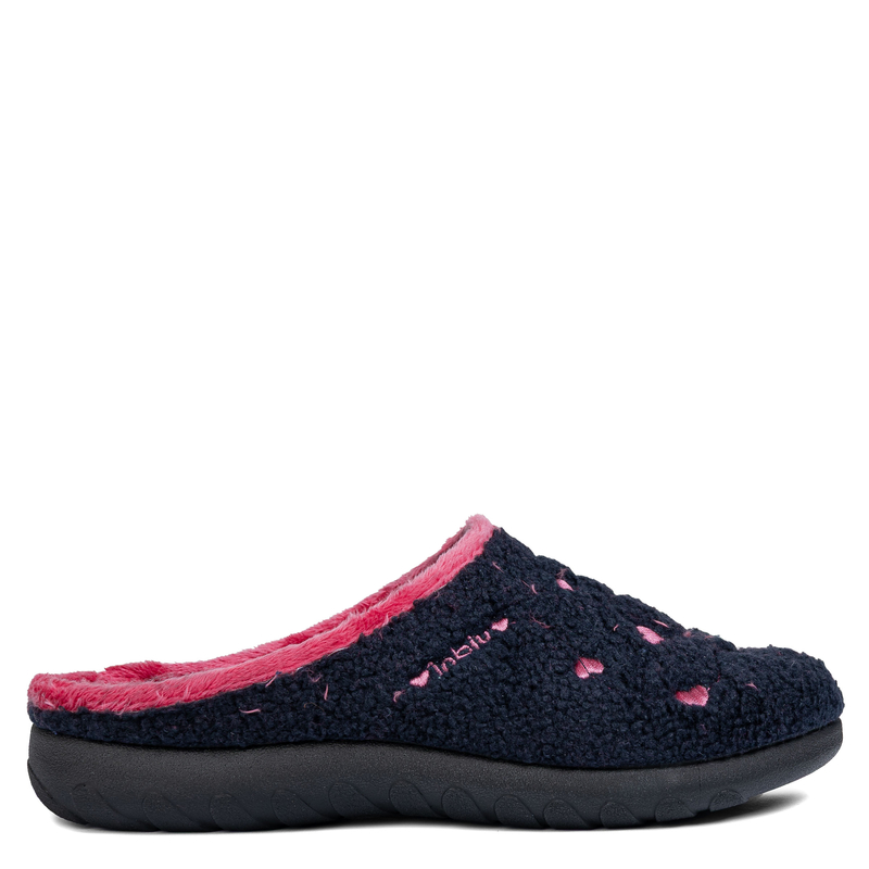 Inblu Women's Slippers with Hearts Navy Blue ET000033