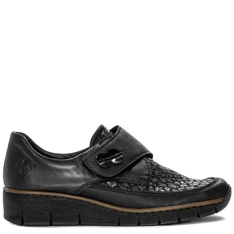Rieker 537C0-00 Black Flat Shoes