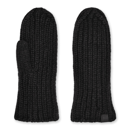 Ugg Women's Chunky Rib Mitten Gloves in Black