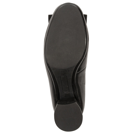 Maciejka Women’s Leather Pumps Block Heel With Bow Black P7220-01/00-7