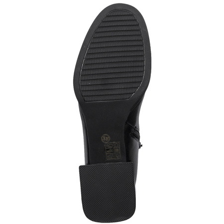 Maciejka Leather Low-Block-Heel Ankle Boots Black N3118-01/00-8