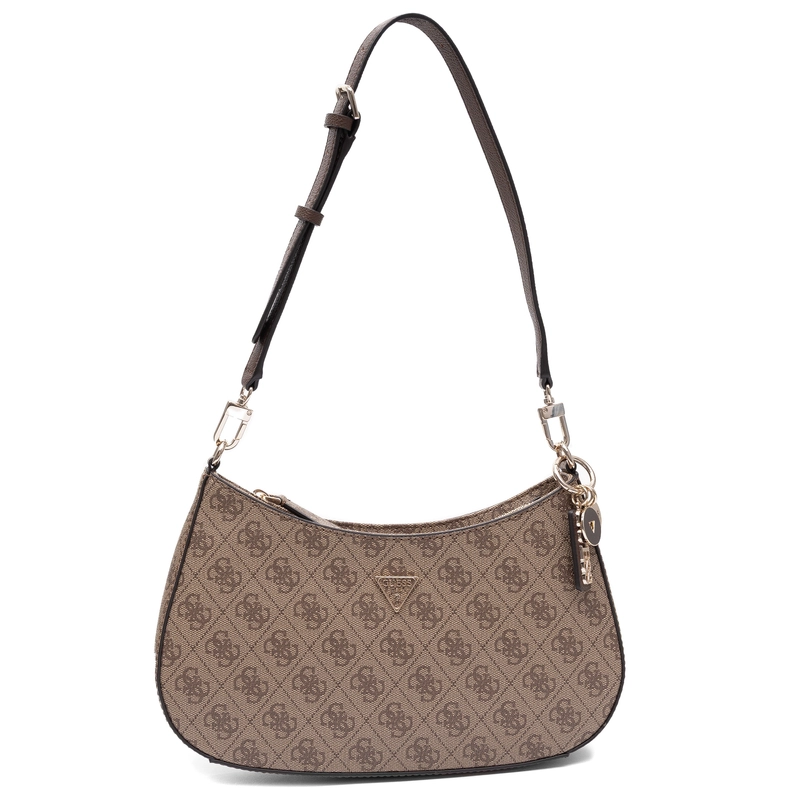 Guess Elegancka Torebka na Ramię Bagietka ze Wzorem 4G Beżowa HWBG9672180-BEIGE