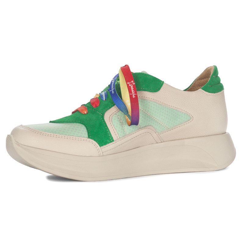 Maciejka Women's Low Shoes Green and Beige