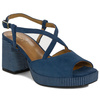 Maciejka Women's Heeled Leather Sandals Navy Blue