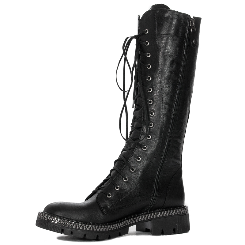 Maciejka Black Women's Lace-Up Boots
