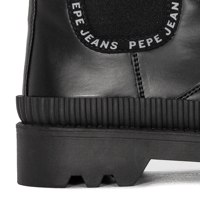 Pepe Jeans Botki damskie Gum Chelsea Black czarne