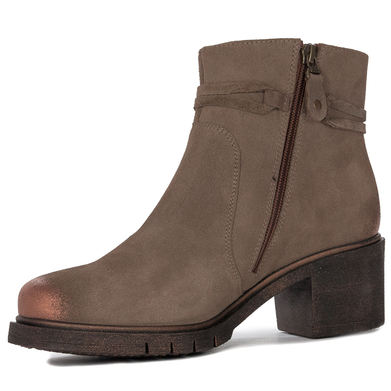 Maciejka Light Brown Women's Velor Boots