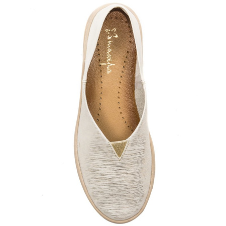 Maciejka 04078-04-00-0 Beige & Gold Flat Shoes