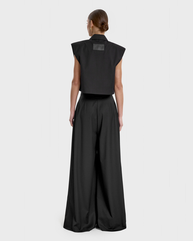 Opra Spodnie Damskie Baha Black Very High Waist Pants