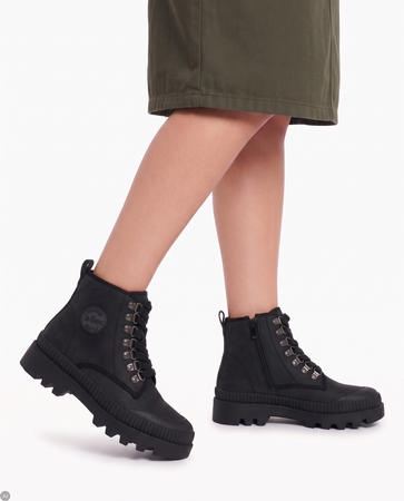 Lee Cooper Buty zimowe trekkingowe damskie Black czarne