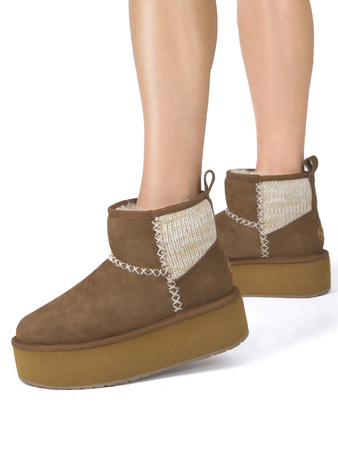 EMU Australia Stinger Knit Flatform Chestnut W13143 Chestnut