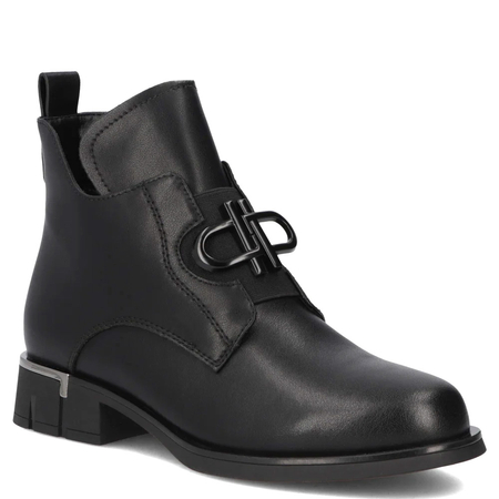 Filippo Skórzane Botki Damskie Czarne DBT7191-26-BK