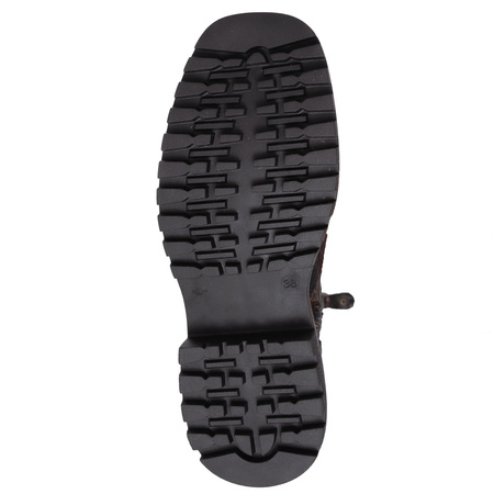 Maciejka Combat Leather Patina Boots Chunky Sole Brown-Gold 06203-32/00-8