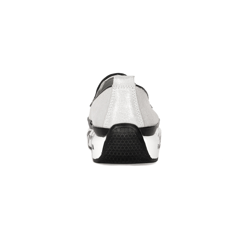 S.Barski Women's Low shoes Leather Silver