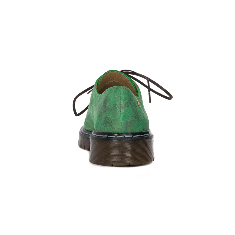 Maciejka 04087-09/00-5 Green+Gold Flat Shoes