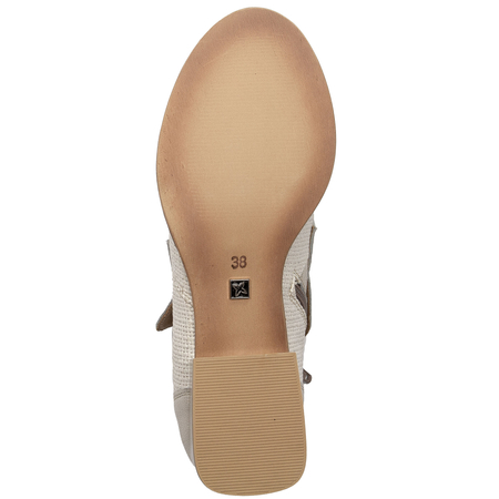 Maciejka Leather Peep Toe Woven Boots Gold 06934-25/00-1