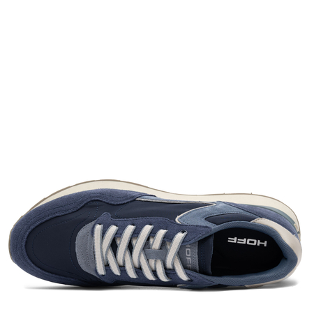 Hoff Leather-Textile Men’s Sneakers On Platform Navy 12602404