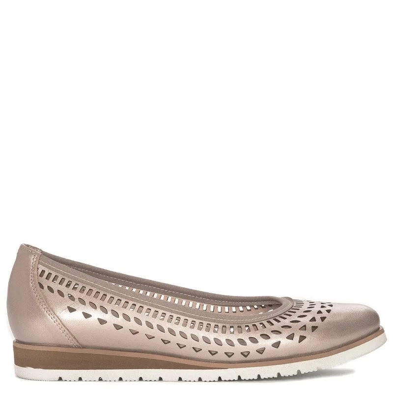Inofio women's platinum leather shoes