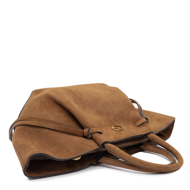 Guess Sestri Classic Women's Tote Bag Large A4 Suede Cognac Brown HWSG2237060-COGNAC   
