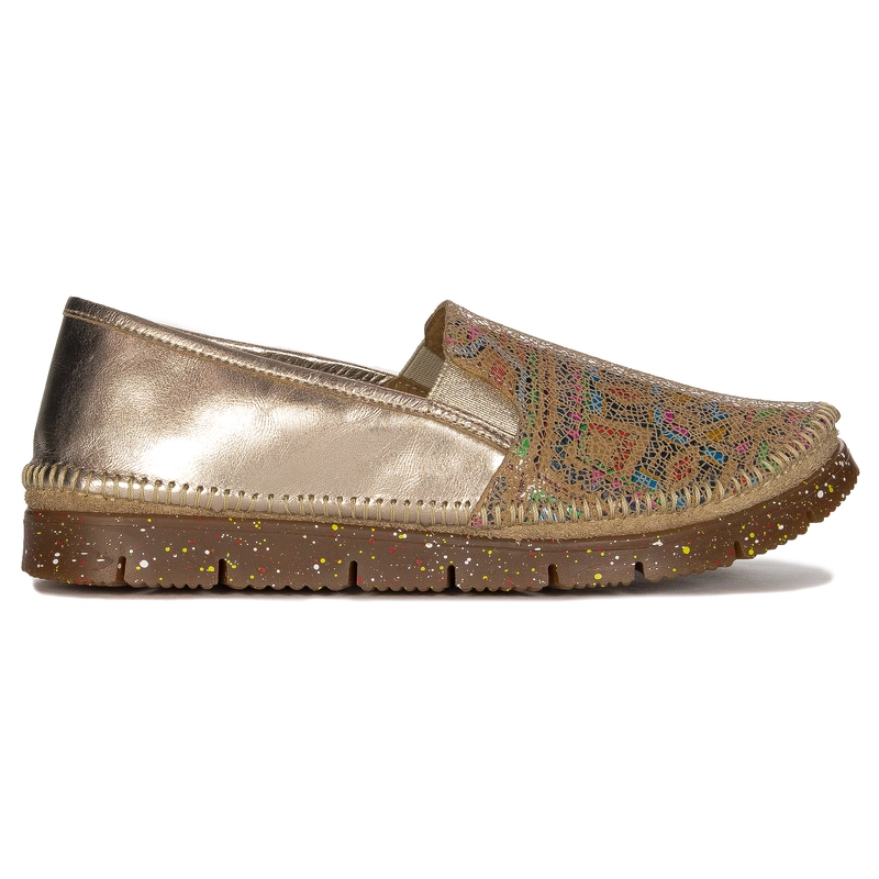 Maciejka 03512-55/00-0 Gold + Ginger Flat Shoes