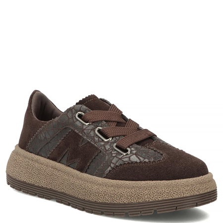 Filippo Leather Sneakers Sporty Casual Shoes Brown DP7978-26-BR
