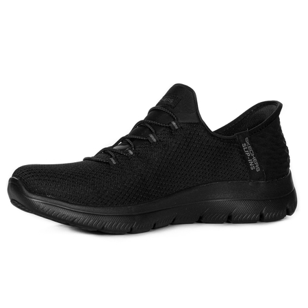 Skechers Sneakersy damskie Slips-Ins Black wsuwane czarne