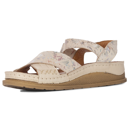 Maciejka Leather Comfort Platform Sandals Beige L7064-37-00-1