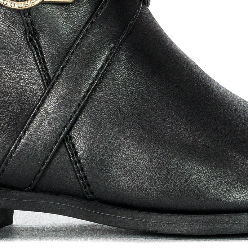 Botki Guess FL7FRZ LEA09 FLORIZA Black skórzane Czarne
