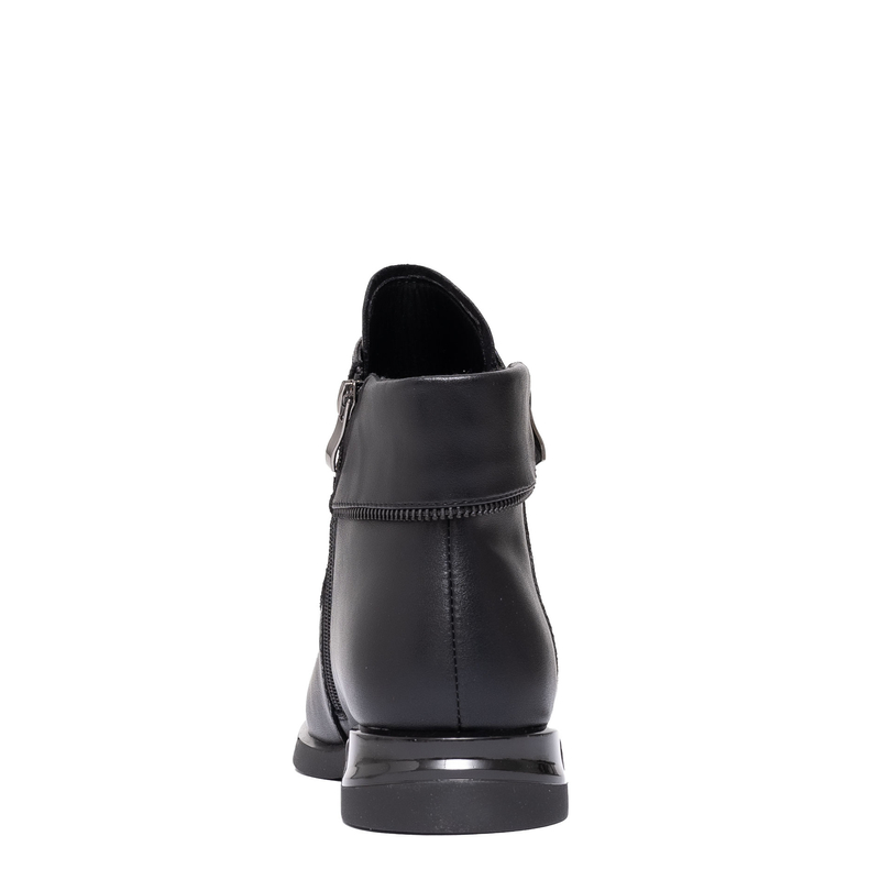 Sokolski Skórzane Trzewiki Ocieplane Czarne HW-Z25-125-BLK