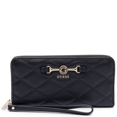 Guess Frances Women's Quilted Wristlet Wallet Black SWQG2241146-BLACK