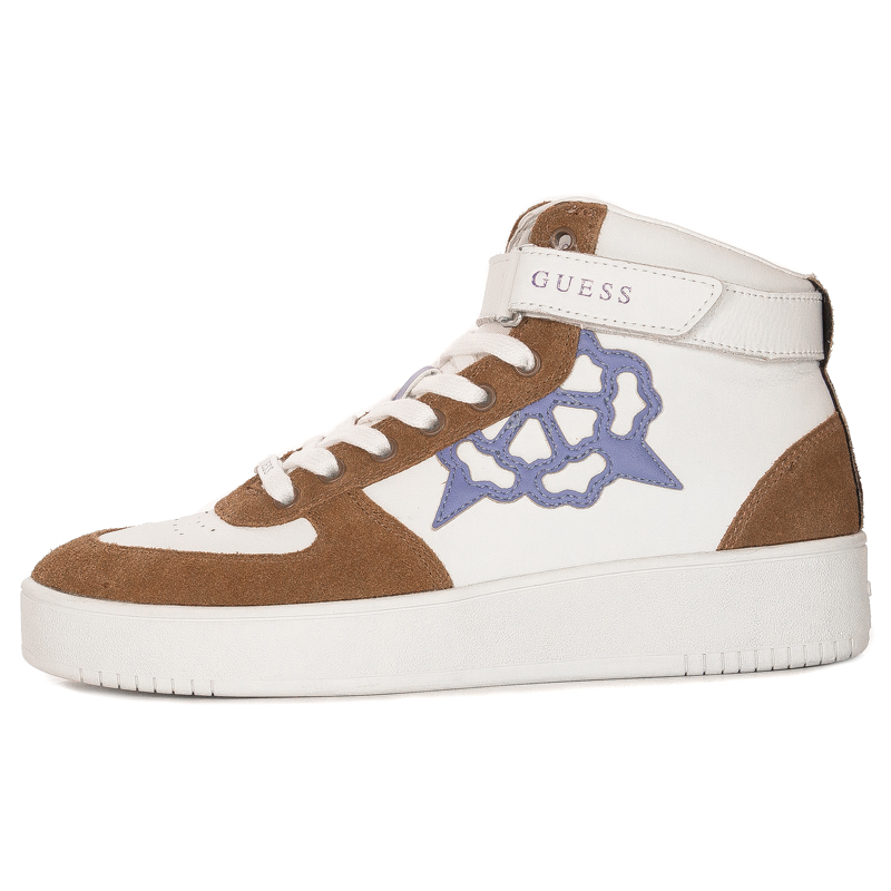 Guess Sneakersy damskie na platformie WHICO białe