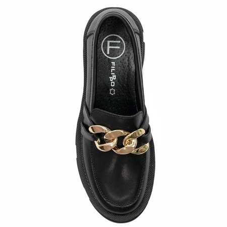 Półbuty Filippo DP3221-22 BK Black Czarne