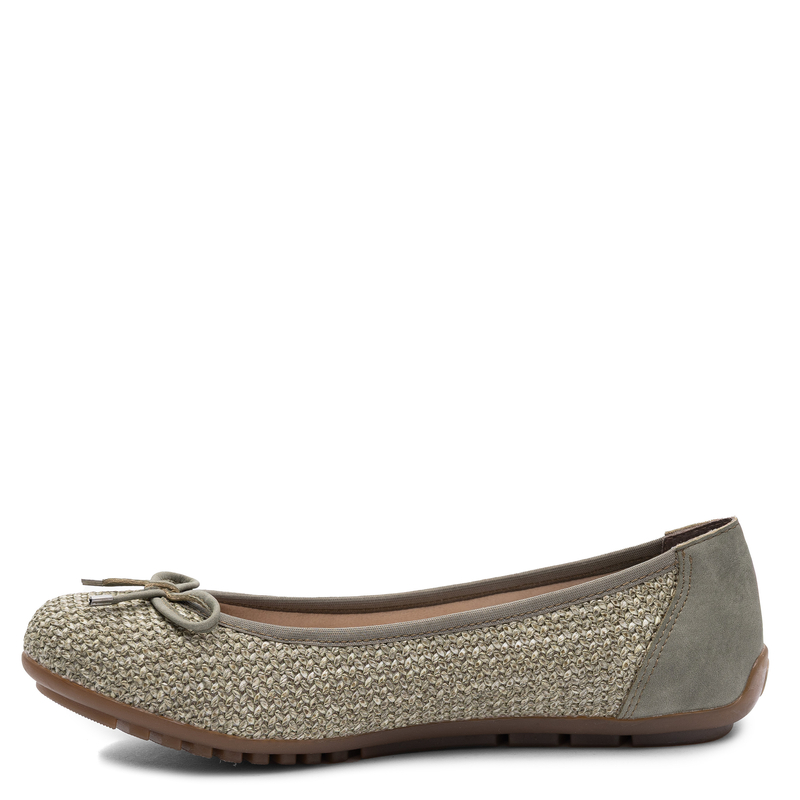 Rieker Comfortable Woven Ballerinas With Bow Green 43850-52