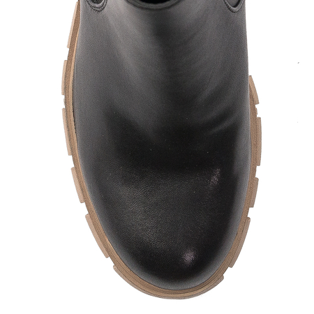 Tamaris Black Comb Leather Boots