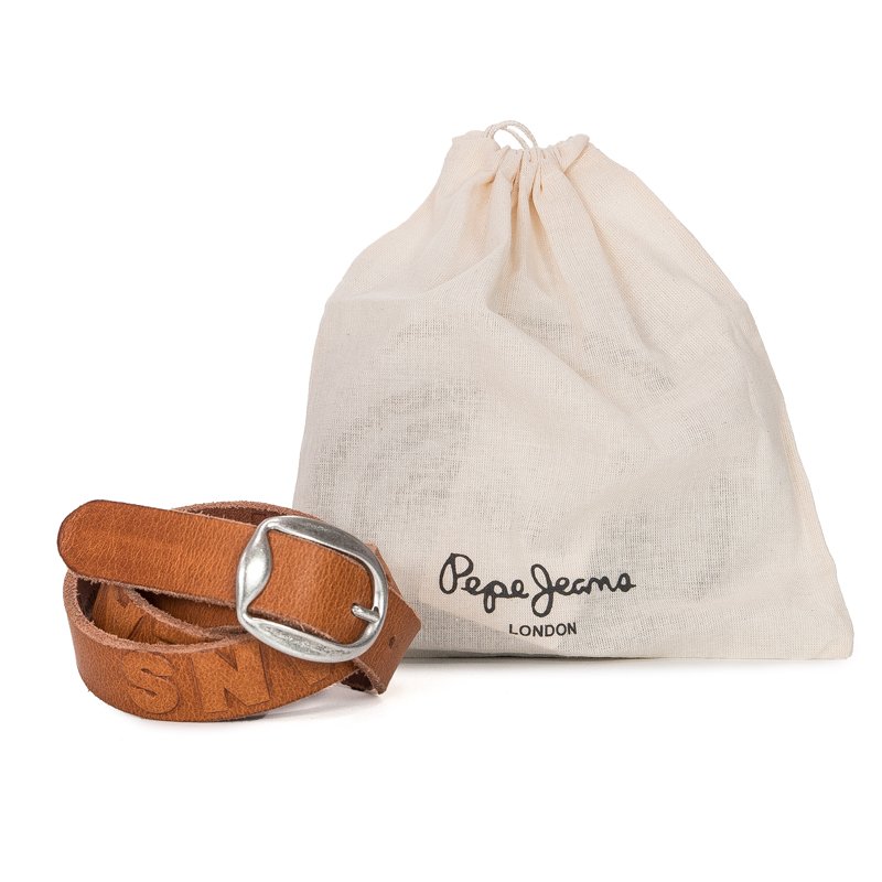 Pasek Pepe Jeans PL020788 869 TAN LISA BELT Brązowy